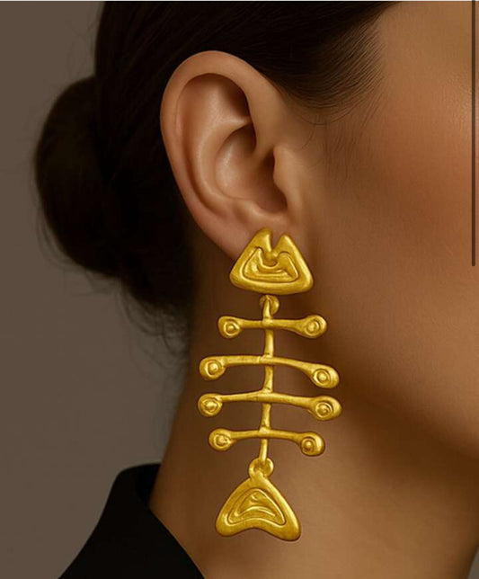 Artistry Skeleton Fish Earrings